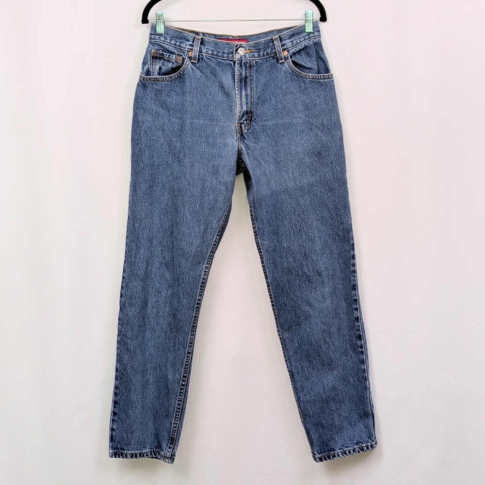 Levi's Jeans Vintage High Waist Tapered Leg Zip Fly 550s 30" Inseam size 12M